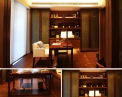 10万元打造102平米中式风格户型 享受宁静生活中式书房装修图片