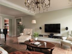 85平米美式古典温馨家居美式客厅装修图片