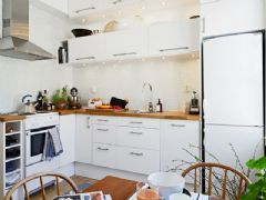 37平清新淡雅的公寓 单身贵族格调人生简约厨房装修图片