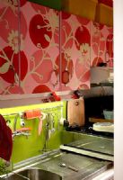 89平米色彩大胆的混搭风混搭厨房装修图片