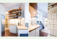 55平北欧风格设计欧式厨房装修图片