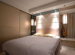 98平空间合并设计  显大气之风现代卧室装修图片