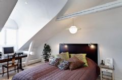 120平米屋顶公寓 俯瞰城市景观美式卧室装修图片