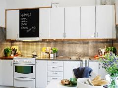 78平米清新森林系公寓简约厨房装修图片