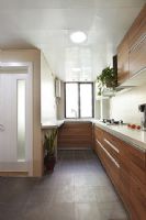 56平金色一居室 惬意的小资情调现代厨房装修图片