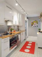 94平米的瑞典白色风格欧式厨房装修图片