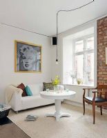 94平米的瑞典白色风格欧式客厅装修图片
