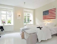 94平米的瑞典白色风格欧式卧室装修图片