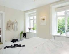 94平米的瑞典白色风格欧式卧室装修图片