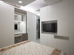 60平两室一厅白色小户型简约卧室装修图片