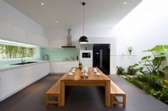 200平宽敞越南现代城市住宅现代厨房装修图片