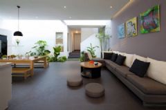 200平宽敞越南现代城市住宅现代客厅装修图片