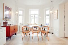 90平米瑞典斯德哥摩尔公寓欧式餐厅装修图片