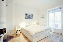 90平米瑞典斯德哥摩尔公寓欧式卧室装修图片
