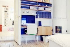 90平米瑞典斯德哥摩尔公寓欧式卧室装修图片