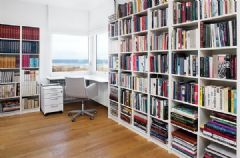 100平白色简约瑞典之家欧式书房装修图片