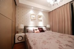89平米经典户型完美布局 细品时尚婚房现代卧室装修图片