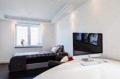 瑞典斯德哥尔摩163平公寓 呈现梦想阁楼欧式卧室装修图片