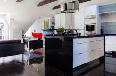瑞典斯德哥尔摩163平公寓 呈现梦想阁楼欧式厨房装修图片