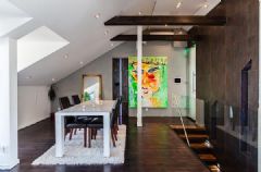 瑞典斯德哥尔摩163平公寓 呈现梦想阁楼欧式餐厅装修图片