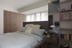 灰色调凸显简约时尚 百平优雅空间简约卧室装修图片