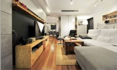 素色木质搭配 清新怡然家简约客厅装修图片