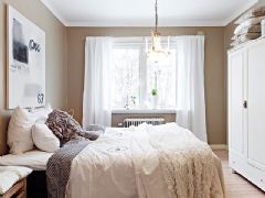 经典白色森林系情侣公寓欧式卧室装修图片