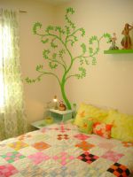 手工织物装饰森林系温馨幸福之家美式卧室装修图片