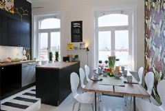 40平简约公寓 将空间利用最大化简约餐厅装修图片