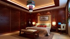 新中式家居：12万装修154平米新家中式卧室装修图片