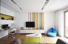 145平米现代色彩公寓现代客厅装修图片
