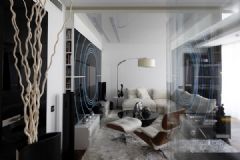 126平现代时尚公寓现代客厅装修图片