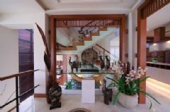 162平米儒雅中式家居中式过道装修图片