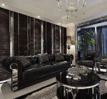 11万装120平米奢华金属风格现代客厅装修图片