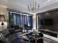11万装120平米奢华金属风格现代客厅装修图片