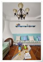 124平米地中海美家地中海客厅装修图片