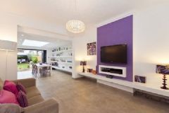魅惑紫色家居生活现代客厅装修图片
