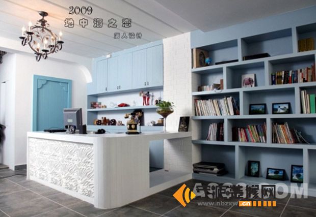 地中海书房装修图片