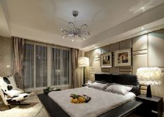 62万打造420平米时尚别墅现代卧室装修图片