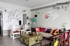 180平米淡雅新中式美家中式客厅装修图片