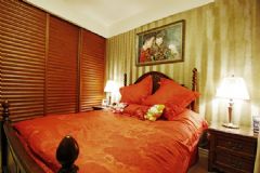 95平米时尚浪漫婚房现代卧室装修图片