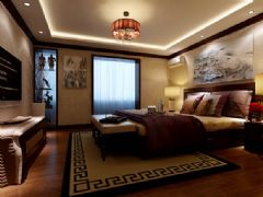 12万打造170平新中式风格中式卧室装修图片