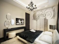 莫斯科复古公寓现代卧室装修图片