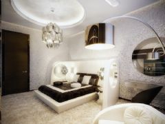 莫斯科复古公寓现代卧室装修图片