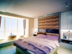 65平米高挑复式小家现代卧室装修图片