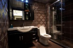 150平米现代婚房现代卫生间装修图片