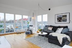 瑞典北欧风格公寓简约客厅装修图片