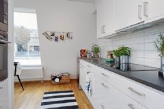瑞典北欧风格公寓简约厨房装修图片