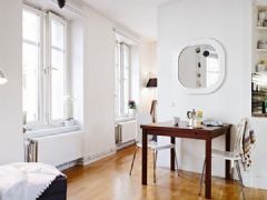 40平米精致北欧单身公寓简约客厅装修图片
