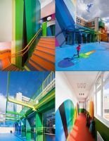 巴黎彩虹幼儿园现代风格学校